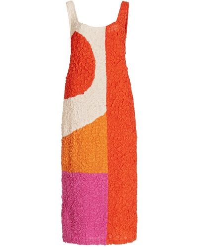 Mara Hoffman Sloan Colorblocked Midi Dress - Red