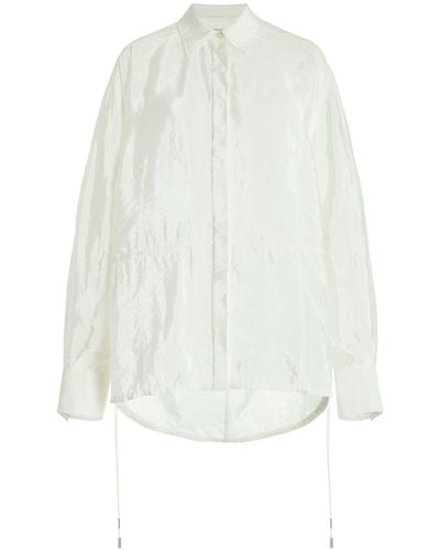 Jonathan Simkhai Laylah Parachute Oversized Crinkled-shell Shirt - White