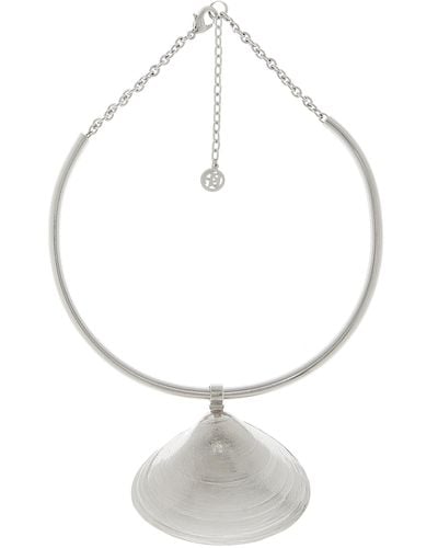 Ben-Amun Exclusive Silver-plated Shell Pendant Necklace - White