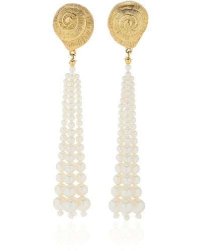 Jennifer Behr Marcelline Pearl Earrings - White