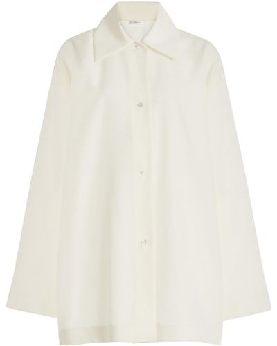 The Row Rigel Oversized Wool Shirt - White