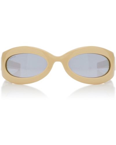Gucci Parade Runway Geometric-frame Acetate Sunglasses - Yellow