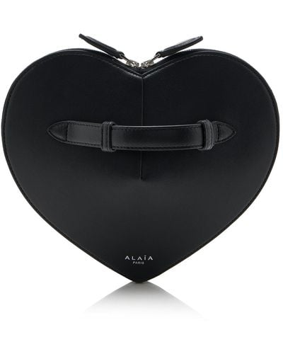 Alaïa Le Coeur Leather Clutch - Black