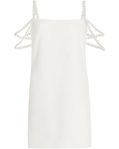 Alexis Ciena Embellished Crepe Mini Dress - White