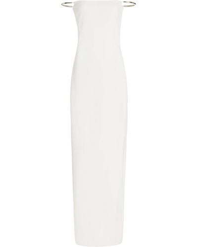 Brandon Maxwell Exclusive The Jen Off-the-shoulder Maxi Dress - White