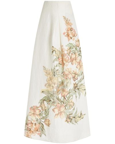 Significant Other Parisa Strapless Linen Maxi Dress - White