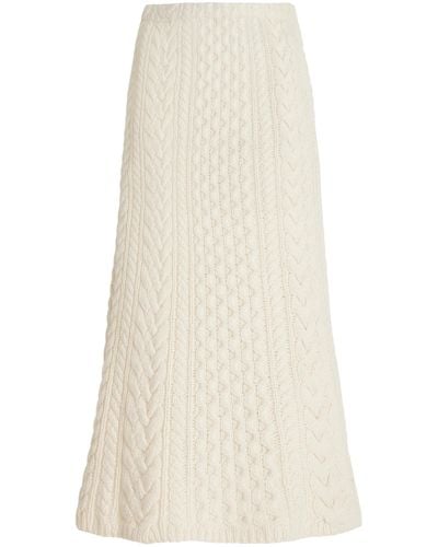 Gabriela Hearst Callum Cashmere Knit Skirt - Natural
