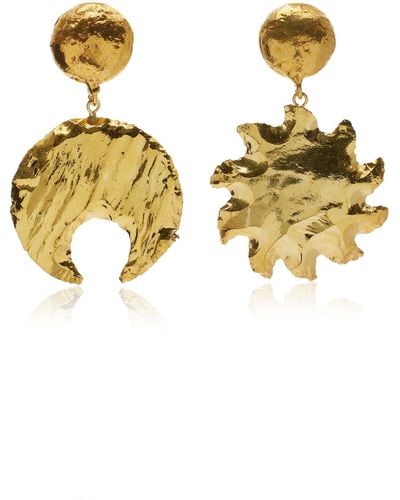 Sylvia Toledano Sol Y Luna 22k Gold-plated Earrings - Metallic