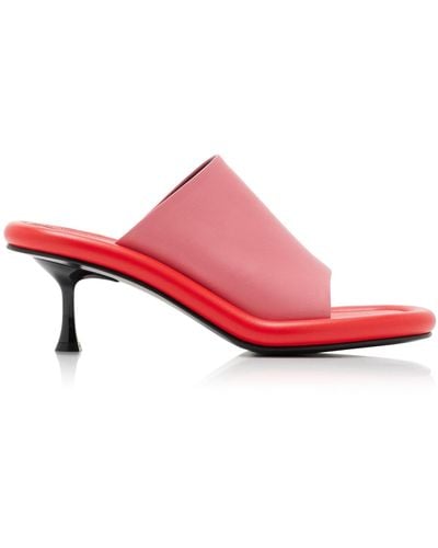 JW Anderson Bumper Leather Mules - Red