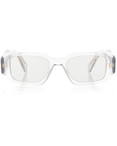Prada Symbole Square-frame Acetate Sunglasses - Gray