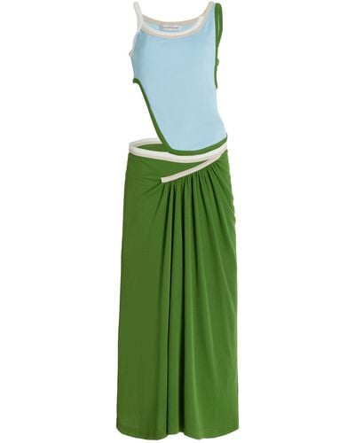 Christopher Esber Asymmetric Cutout Jersey Maxi Dress - Green