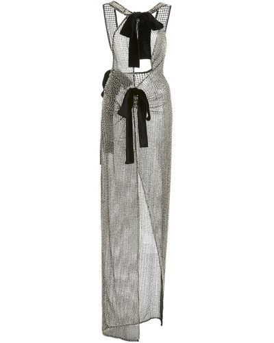 Tom Ford Bow-embellished Chainmail Dress - Metallic