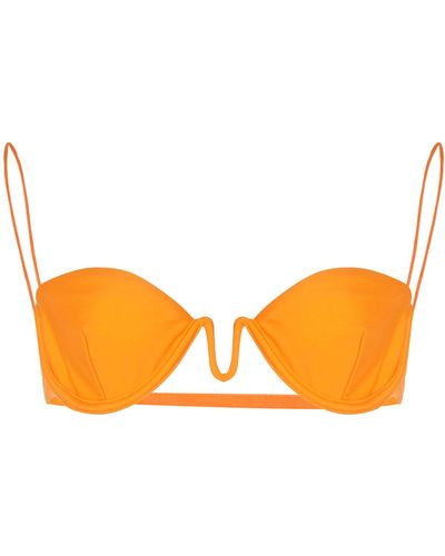 Ziah Cup-detailed Balconette Bikini Top - Orange