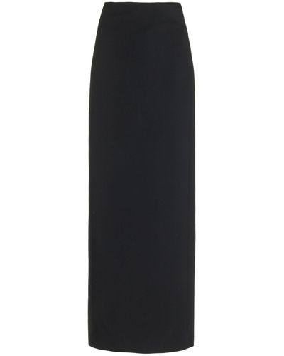 Wardrobe NYC Wool Column Skirt - Black