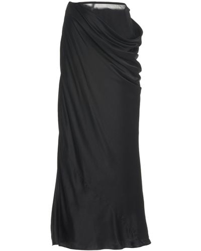 Christopher Esber Draped Silk Maxi Skirt - Black