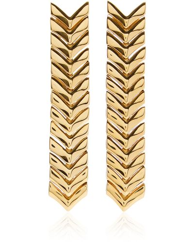 Anita Ko 18k Yellow Gold Zipper Earrings - Metallic