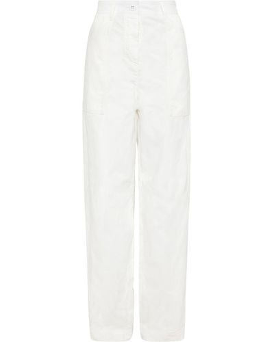 Matteau Relaxed Cotton Cargo Trousers - White