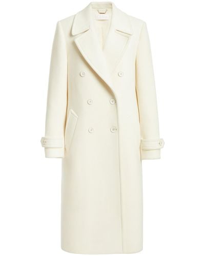 Chloé Woven Double-breasted Trench Coat - White
