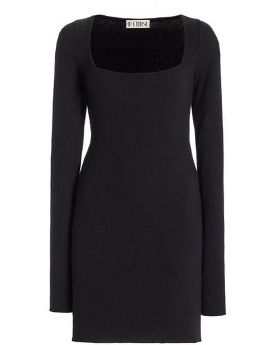 ÉTERNE Cotton-blend Mini Dress - Black