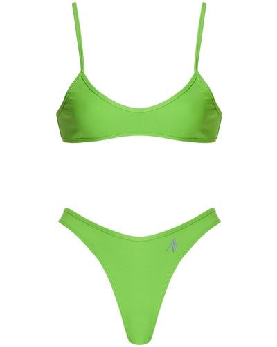 The Attico Scooped Bikini Set - Green