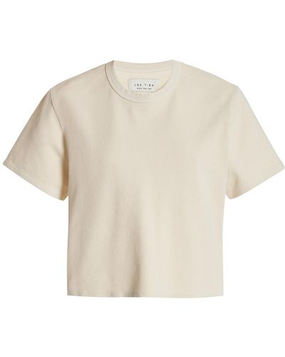 Les Tien Daria Cropped Cotton T-shirt - Natural