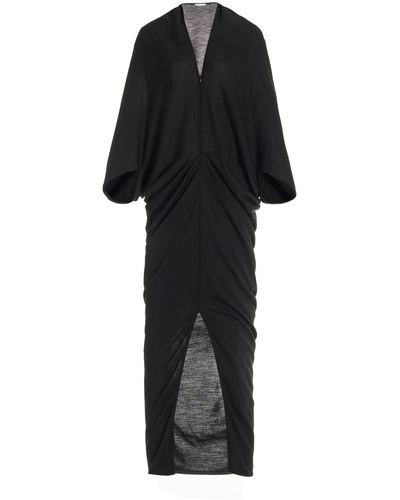 The Row Rodin Wool Jersey Maxi Dress - Black