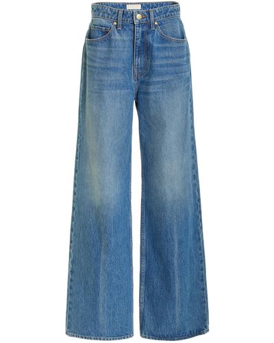 Ulla Johnson Willow Rigid High-rise Wide-leg Jeans - Blue