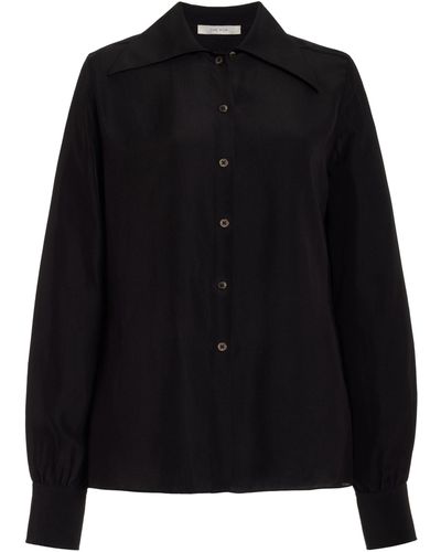 The Row Conan Silk Shirt - Black