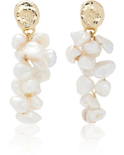 Lizzie Fortunato Maison Gold-plated, Pearl Earrings - White