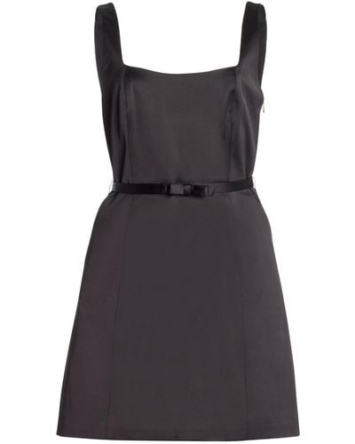 Alexis Montella Ribbon-detailed Mini Dress - Black