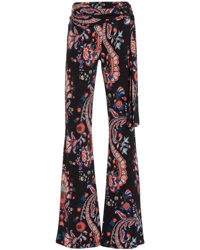 Rabanne Printed Jersey Flared Trousers - Multicolour