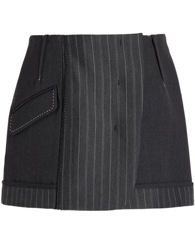 Jonathan Simkhai Payton Wool-blend Mini Skirt - Black