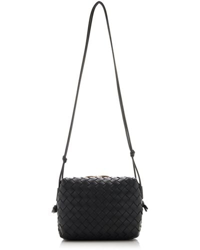 Bottega Veneta Small Loop Intrecciato Leather Bag - Black