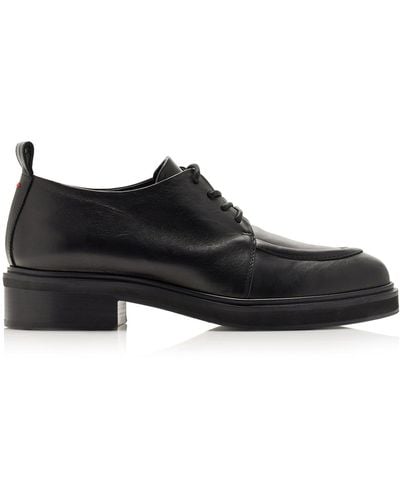 Aeyde Mara Leather Derby Shoes - Black