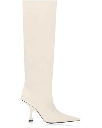 The Attico Ester Leather Knee Boots - White