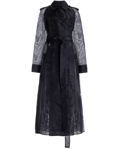 Gabriela Hearst Eithne Belted Silk Trench Coat - Black