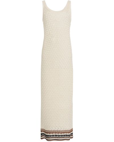 Valentino Garavani Embellished Knit Maxi Dress - White