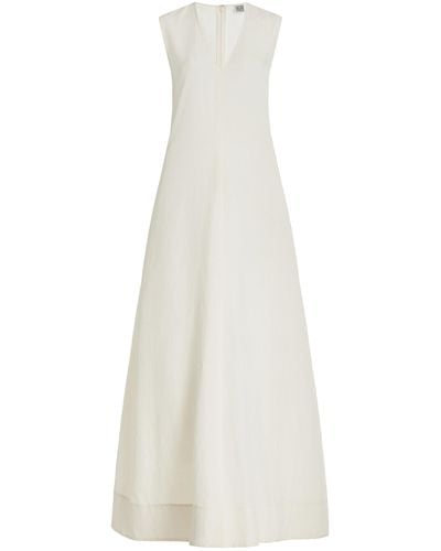 Totême Woven Maxi Dress - White