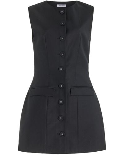 Anna Quan Sofia Wool Mini Blazer Dress - Black