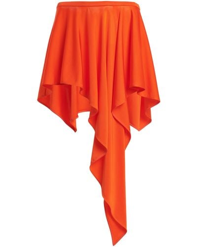 Stella McCartney Asymmetric Jersey Mini Skirt - Red