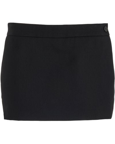 Wardrobe NYC Wool Mini Skirt - Black
