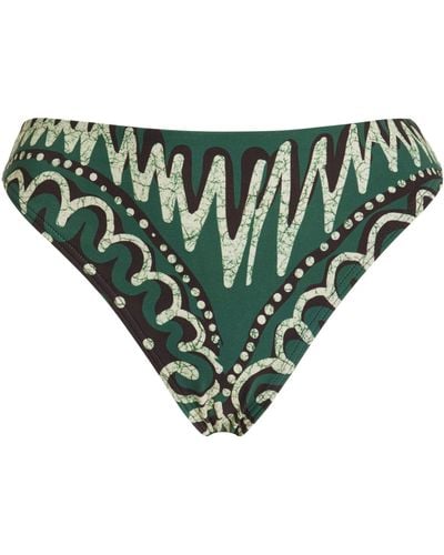 Sea Carlough Printed Bikini Bottom - Green