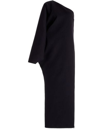 The Row Asymmetric Cashmere Maxi Dress - Black
