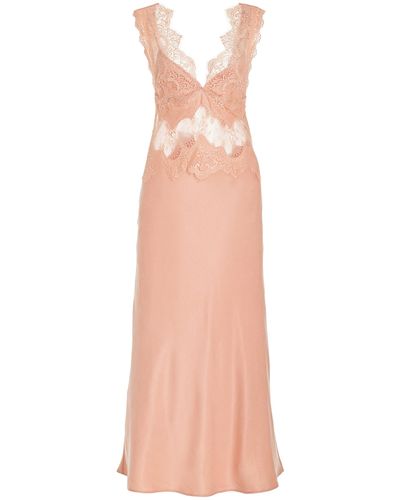 Third Form Exclusive Visions Lace-trimmed Maxi Dress - Pink