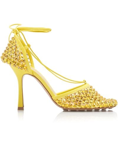 Bottega Veneta Sparkle Stretch Sandals - Yellow