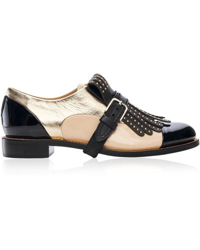 The Office Of Angela Scott Miss Valerie Leather Oxford Loafers - Black