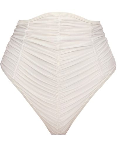 Andrea Iyamah Capa High-waisted Bikini Bottom - White