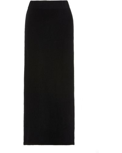 Altuzarra Malia Cotton-blend Knit Midi Skirt - Black