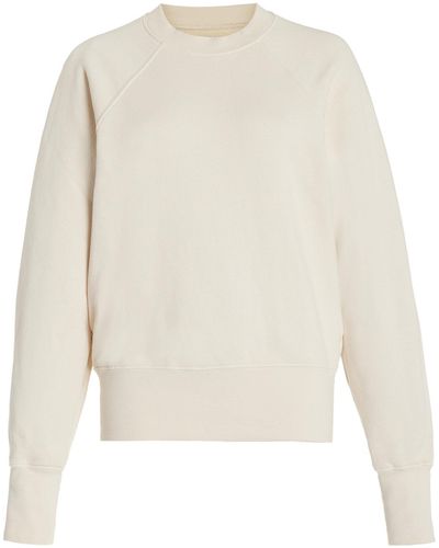 Les Tien Linda Classic Raglan-sleeve Cotton Sweatshirt - White