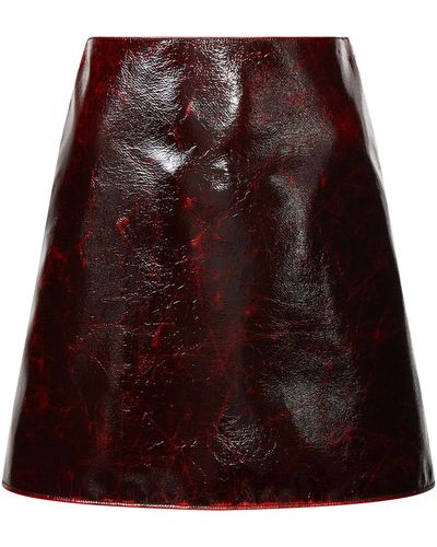 Alaïa A-line Mini Skirt - Red